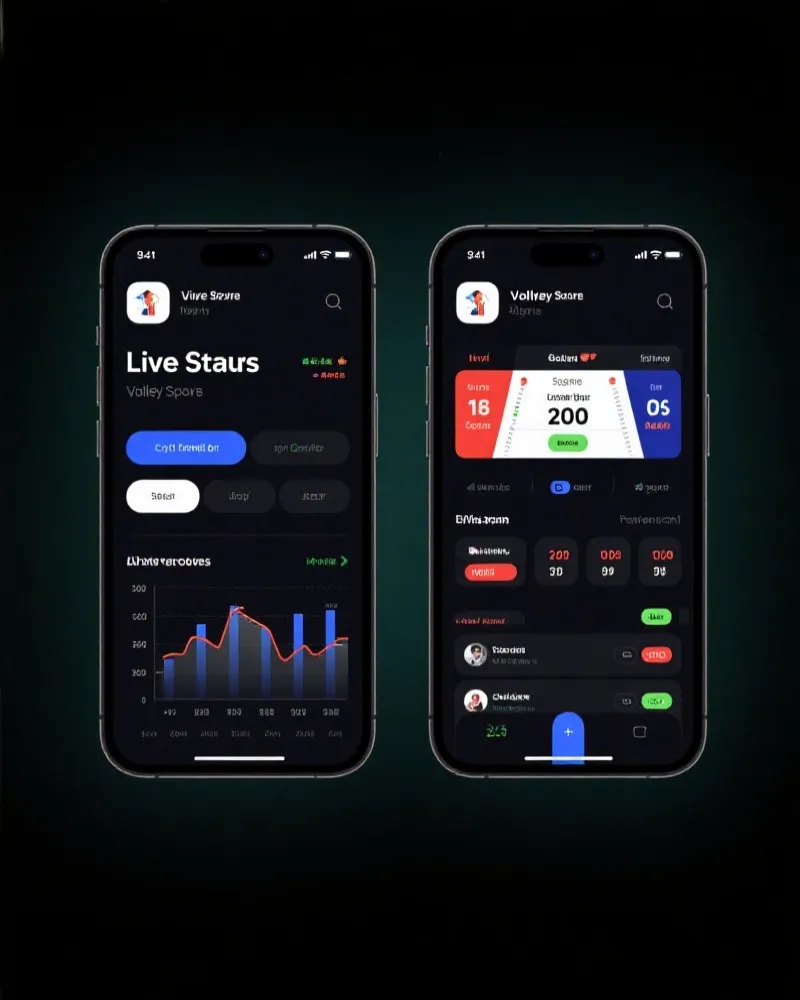男排预测App界面展示