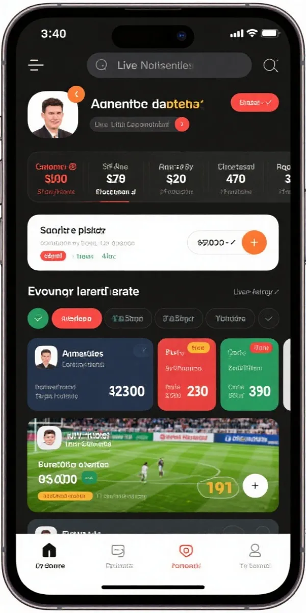 App 实时赔率推送界面